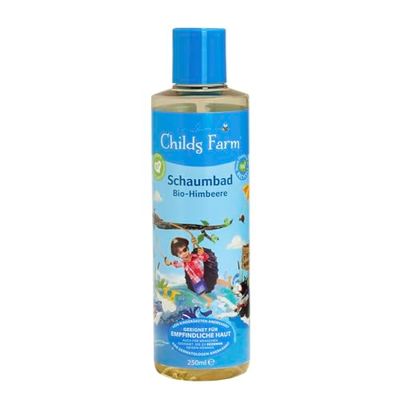 Childs Farm Piankowa kąpiel dla dzieci 250 ml | bio malina | delikatnie czyści i uspokaja | nadaje się do skóry suchej, wrażliwej i skłonnej do atopowego zapalenia skóry