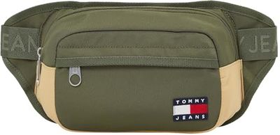 Tommy Jeans Riñonera Hombre Daily Deportivo, Verde (Pewter Green), Talla Única