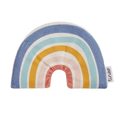 TINÉO - Bouillotte Arc En Ciel Relaxante - Graines De Lin - Bouillotte Pour Micro-Ondes - Thermothérapie Chaud Froid - Déhoussable - 25x17cm - Pour Toute La Famille