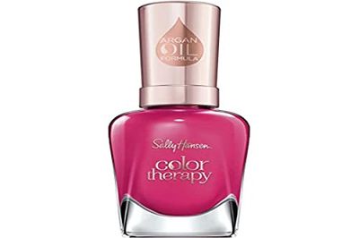 Sally Hansen Colour Therapy Nail Polish with Argan Oil, 14.7 ml, Pampered in Pink