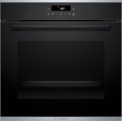 Bosch HBA272BB3 Série 4 Four encastrable 60 x 60 cm Pyrolyse auto-nettoyage LED Touch Control 3D Air chaud 10 programmes automatiques Aide au nettoyage hydrolytique Chauffage rapide Noir