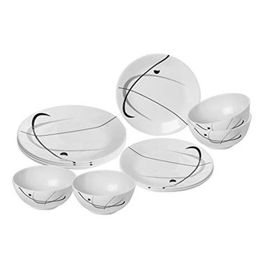 BRUNNER Serenade 12-Piece Melamine Crockery Set Non-Slip