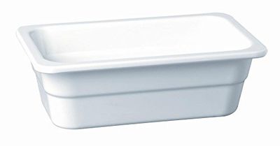 APS Bandeja GN 1/4 26,5 x 16,2 cm, h: 10 cm melamina, Color Blanco, 2,2 litros Microondas No Lavavajillas