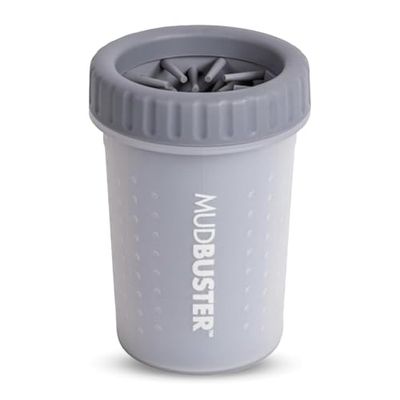 Dexas MudBuster - accessorio portatile per pulire le zampe del cane, misura media, colore grigio chiaro, accessori per animali domestici di alta qualità, autopulente, in silicone, 15,2 x 15,2 x 15,2