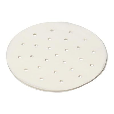 Chef Aid Round FSC Paper Air-Fryer Sheets, Pack of 50 made with each liner measuring 20cm in diameter, Each sheet is perforated for increased airflow, Air fryer essential