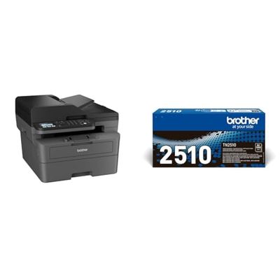 Brother MFCL2835DW Multifunzione Laser B/N, 32 ppm TN2510 Toner originale, fino a 1200 pagine