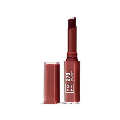 3INA MAKEUP - The Color Lip Glow 279 - Prawdziwa brązowa czerwień Lip Balm - Pomadka do ust z masłem Shea - Wysokie krycie ust o komfortowej konsystencji - Wysokie krycie - Vegan - Cruelty Free