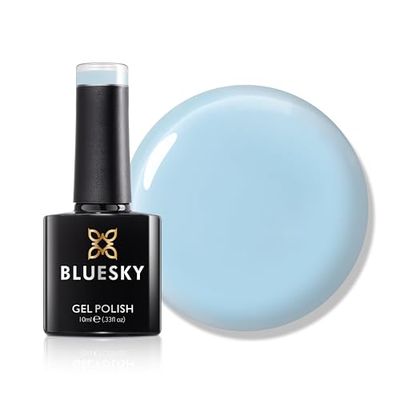 Bluesky Jelly Gel Nail Polish 10ml, Tide Vein - CHU10, Sheer Blue Gel Nail Polish for 21 Day Manicure, Requires Curing Under LED UV Nail Lamp