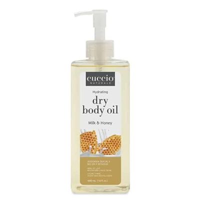 Cuccio Naturale Dry Body Oil 458ml (15.5oz) Refill - Milk Honey with pump