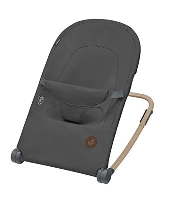 Maxi-Cosi Loa Wipstoel, Baby Wipstoel, 0 - 6 Maanden, 0 - 9 kg, Ultra-Compact Opvouwbaar, Lichtgewicht Wipstoel, 2 Ligstanden, Draagbare Wipstoel met 100% Gerecyclede Stoffen, Beyond Graphite
