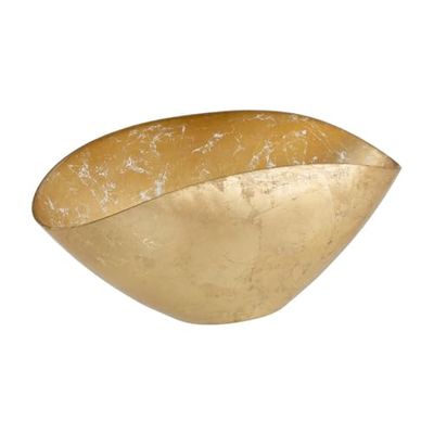 BigBuy Home Gouden glazen schaal 38 x 20 cm