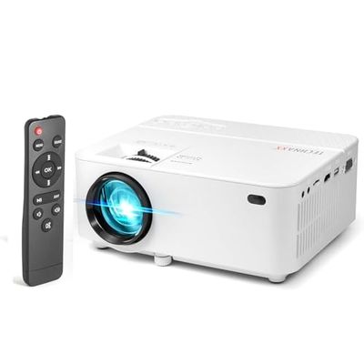 Technaxx Mini Proiettore LED, Proiettore Home Theater TX-113 - Durata LED 40.000 ore, Lettore Multimediale, Compatibile con Computer/Notebook, Smartphone e Console di Gioco tramite AV, VGA, HDMI
