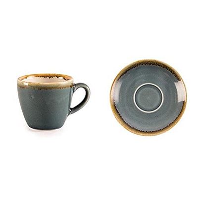 Olympia Kiln Ocean Espresso Cup - 85ml 2.87fl oz (Box 6) Kiln Ocean Saucer (for GP344) - 115mm 4 1/2" (Box 6)