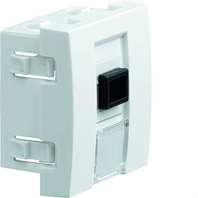Hager systo - Toma fibra optica conector sc systo 2 módulo blanco