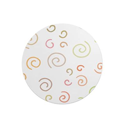 Questo Casa, Round Digital Printed Mouse Pad, Non-Slip Base, for Office and Home, Diameter:22cm