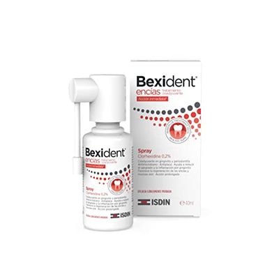 ISDIN Bexident gengivas tratamento coadjuvante spray com clorexidina 0,2% pantenol, coadjuvante em gengivite e periodontite com ação imediata, 1 x 40 ml