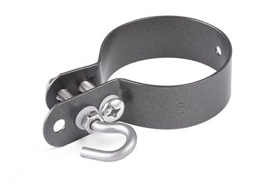 Alberts 655679 Braçadeira para barras tensoras de cerca, galvanizada, revestimento plástico antracite-metálico, Ø da braçadeira 60 mm