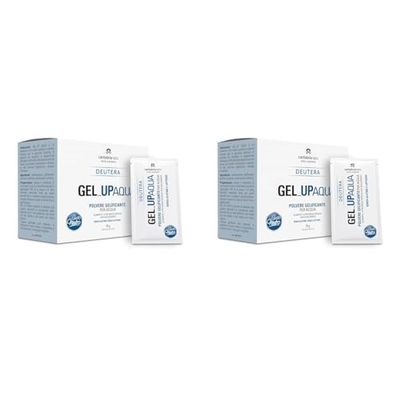 Deutera, Gel Up Aqua, polvere gelificante per acqua, per disfagia, 20 bustine da 3,5 gr (Confezione da 2)