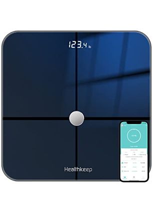Lichaamsgewichtweegschaal, digitale badkamerweegschaal, intelligente BMI-lichaamssamenstelling-monitoren met smartphone-app