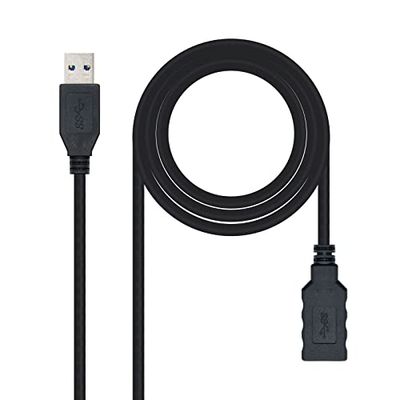 USB 3.0 typ A/M-A/H kabel, svart, 1,0 m - snabb anslutning och dataöverföring för kompatibla enheter.