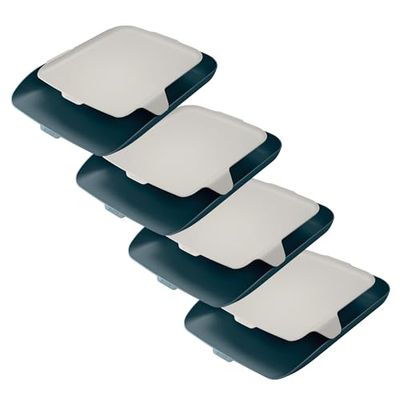 Leitz Cosy Series A4 Letter Tray with Organiser, Pack of 4, Velvet Grey, 52590089