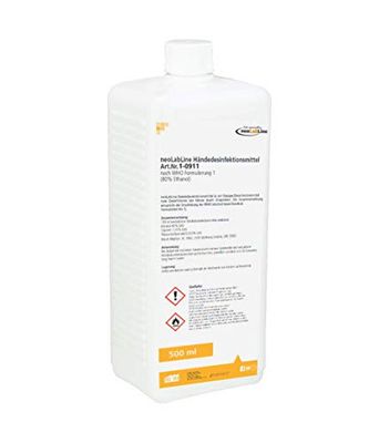 NeoLabLine 1-0911 - Disinfettante per le mani secondo la formulazione OMS, 1 flacone da 500 ml