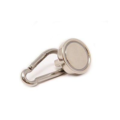 Imán Del Pote Del Neodimio 25mm Diámetro Con Mosquetón (pack De 40)