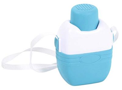 EDA drinkfles 70 cl met draagband, afmetingen: 14,5 x 8,5 x 19,5 cm, turquoise blauw – wit 10886 B.TU/BL CX30