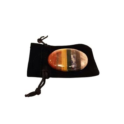 VIE Naturals Worry Thumb Stone (7 Chakra Bonded)