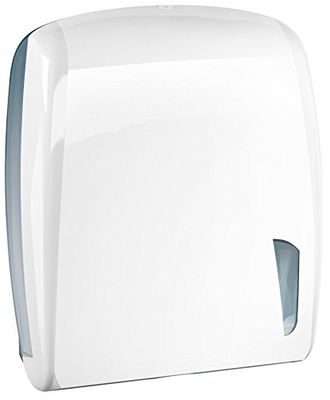Mar Plast A90101 Z Skin 450 Dispenser papieren vellen handdoeken, koolstof/doorzichtig, 345 x 112 x 306 mm