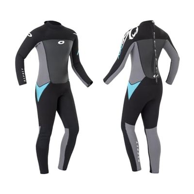 Osprey Womens volledige lengte wetsuit, 3 mm zomer wetsuit, blauw/zwart, meerdere maten