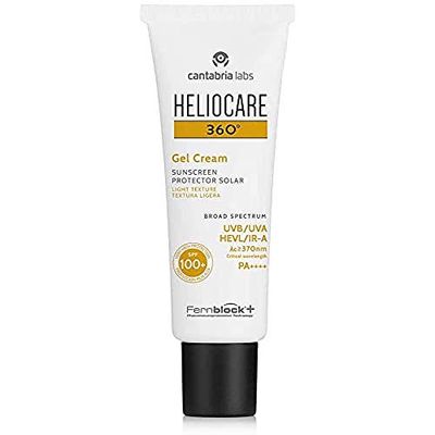 Heliocare 50810046, 360º Spf100+ Gel Cream 50 Ml, Zonne-Lichaamsbescherming, Veelkleurig, U, Unisex-Volwassene