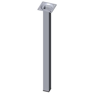 Element System 11101-00015, Pernas para móveis com base para aparafusar, tubo de aço quadrado