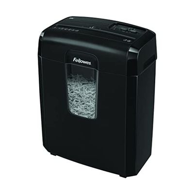 Fellowes dokumentförstörare Powershred 8C, partikelsnitt (P-4), 8 blad, med säkerhetsspärr, för hem/hemmakontor