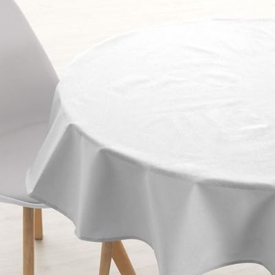 BELUM | Round Tablecloth Diameter 180 Resinated Stain Resistant Levante 103, Tablecloth Cotton Fabric