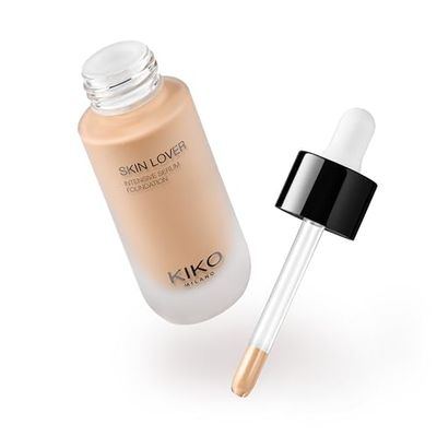 KIKO Milano Skin Lover Intensive Serum Foundation 3.5WO, Base De Maquillaje Hidratante En Sérum De Larga Duración