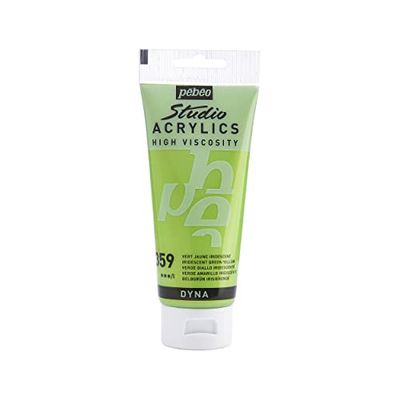 PEBEO Studio Acrylics Fine, 832-359, Vernice acrilica, Verde-giallo iridescente, 100 ml
