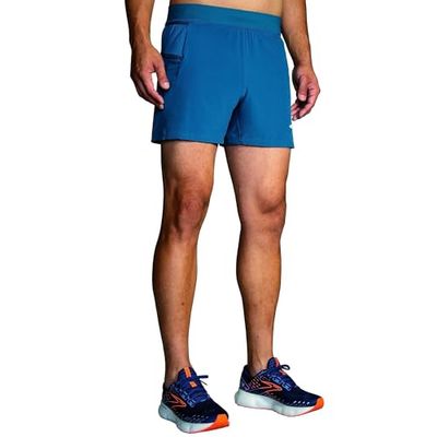 BROOKS 211331474 Sherpa 5" 2-in-1 Short Pantaloncini Uomo Dk Ocean Taglia 25