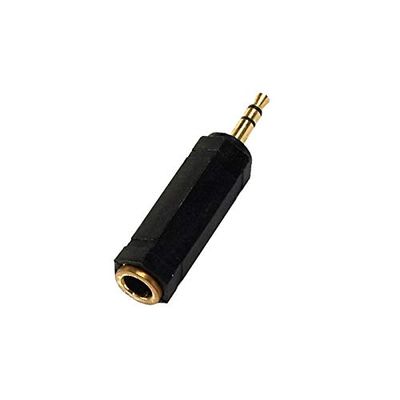 Adapter jack 3,5 mm/jack 6,35 mm stereo stekker/bus