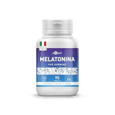Melatonine Pure Naturelle 1mg [Facile à Avaler] Mélatonine Hautement Biodisponible pour Sommeil Adulte avec Adénosine Glycine - Cachet pour Dormir - Melatonin 180 Comprimés sans Gluten/Lactose