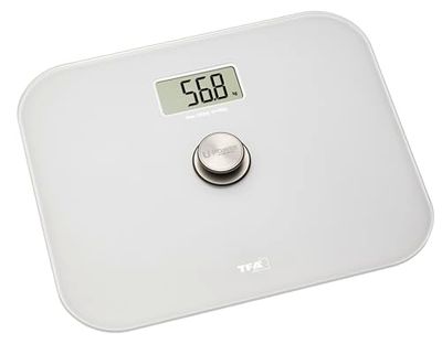 TFA Dostmann Eco Step Digital Bathroom Scales 50.1014.02 No Batteries Required Eco Friendly Auto Shut-Off White (L) 320 x (W) 260 x (H) 43 mm