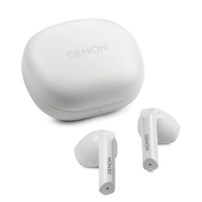 Denon AH-C500W True Wireless In-Ear cuffie, cuffie Bluetooth resistenti all'acqua con microfono incorporato - bianco