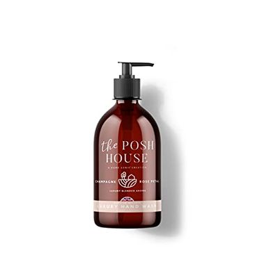 The Posh House Luxury Hand Wash Soap | Champagne and Rose Fragrance, 500ml, Clear