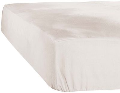 De Witte Lietaer Capa de lençol-capa ajustável Case Jersey, algodão, marfim, cama de casal, 140 x 200 x 40 cm