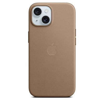 Apple FineWoven hoesje met MagSafe voor iPhone 15 - Taupe 