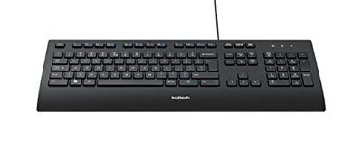 Logitech K280E Pro Tastiera Business Cablata, Layout US ‎Internazionale Qwerty, Nero