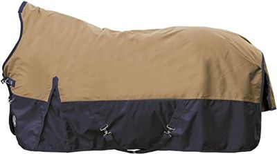 HKM Winnipeg Couverture highneck 1200D, 200g Marron Clair/Bleu Foncé 135 cm