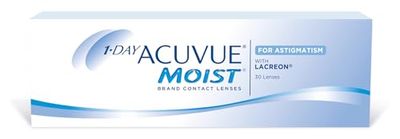 ACUVUE 1-DAY Acuvue MOIST for ASTIGMATISM - Lenti a contatto giornaliere; protezione UV;-5.25 diottrie; Cilindro -1.25 ; Asse 110 ; BC 8.5; DIA 14.50; 30 lenti