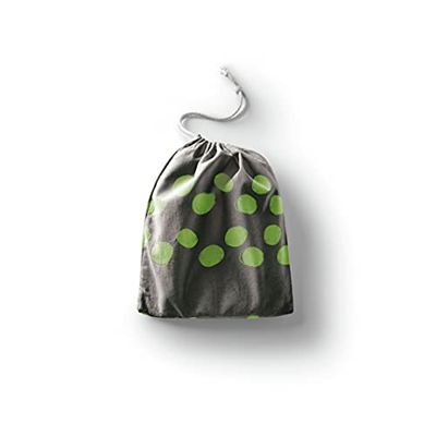 Bonamaison Bedrukte katoenen tassen met trekkoord, boodschappentas, buidel, stoffen zak, groentezak, herbruikbaar, milieuvriendelijk, multifunctioneel, opvouwbaar, grootte: 12x15 cm