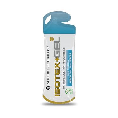Scientiffic Nutrition I Isotex+ Gel Sabor Tropical | Bebida Isotónica Instantánea en Gel | 40g Carbohidratos + 300mg Sodio por Unidad | Energía e Hidratación para Ciclismo, Maratón y Entrenamiento